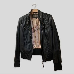 Ci Sono By Cavalini Faux Leather Jacket - Black